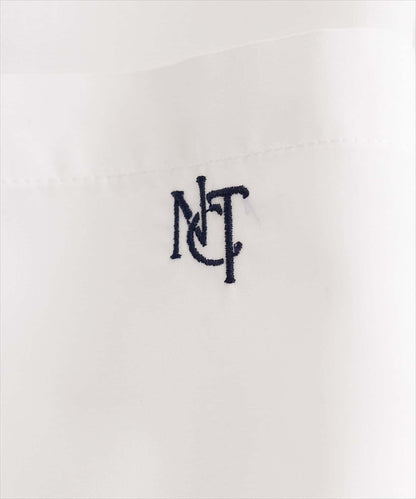 帶口袋刺繡寬鬆襯衫