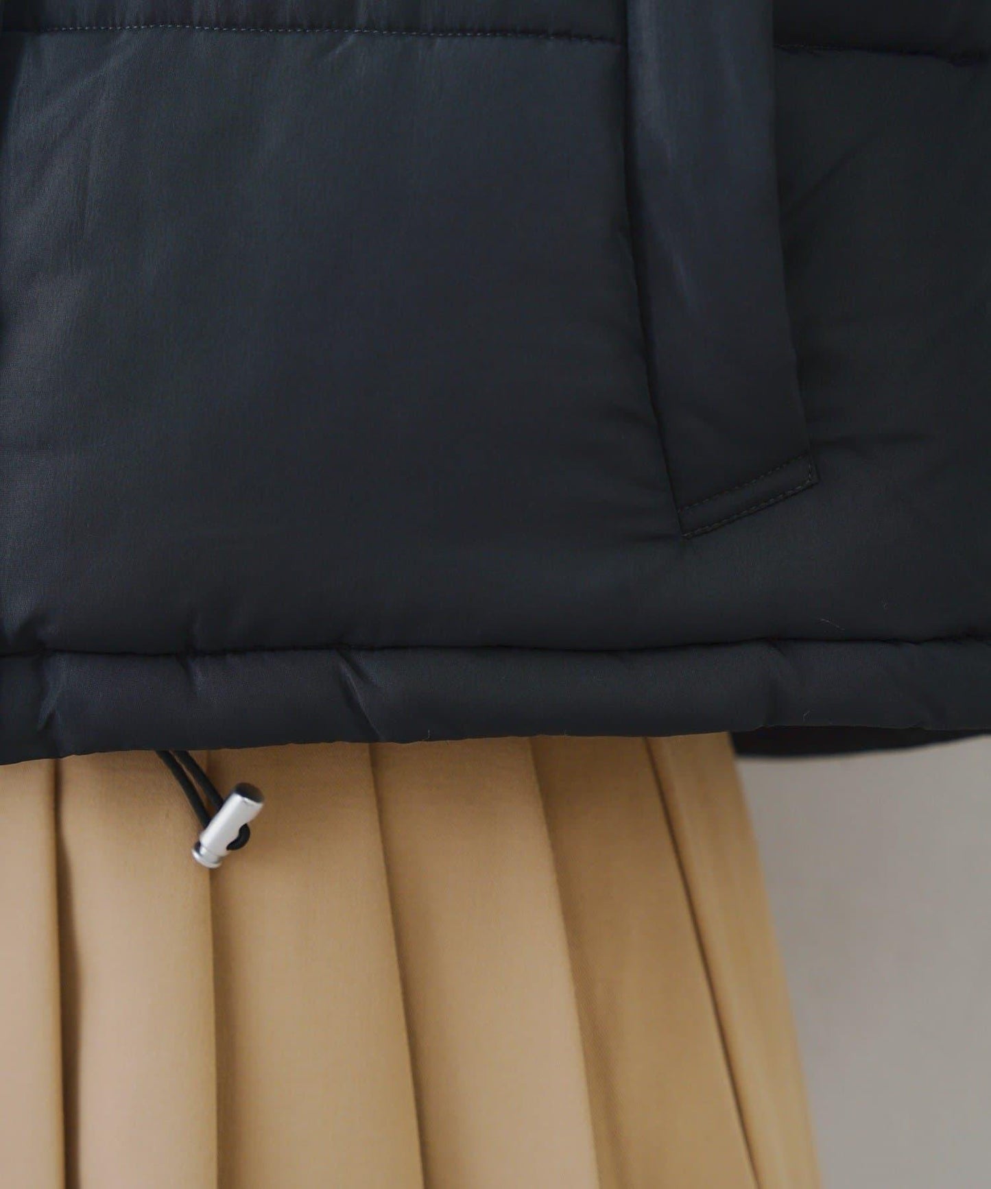 帶仿皮草拉鍊環保羽絨服