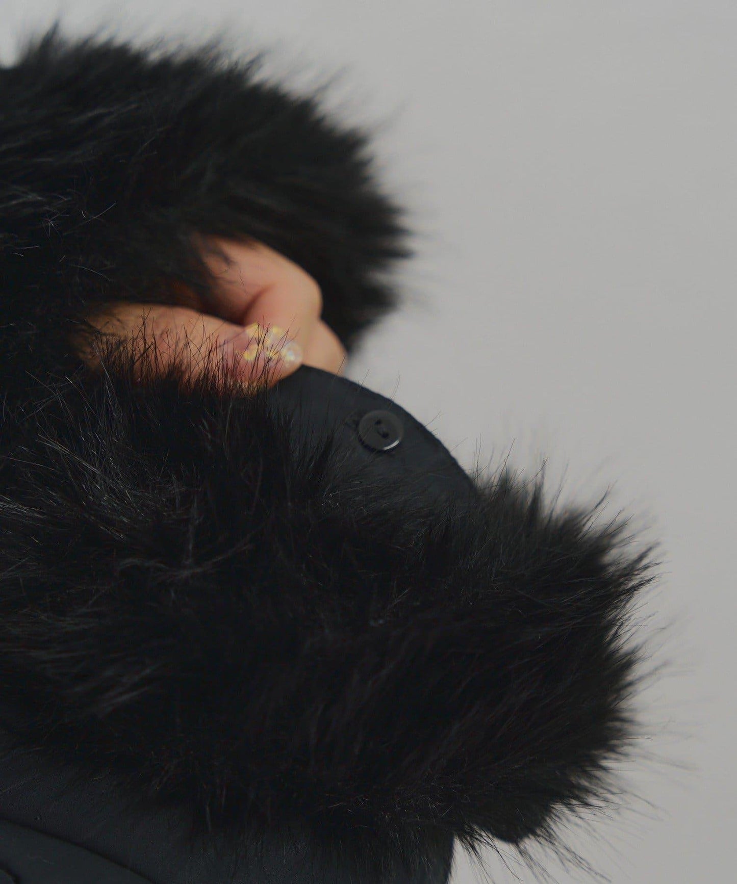 帶仿皮草拉鍊環保羽絨服