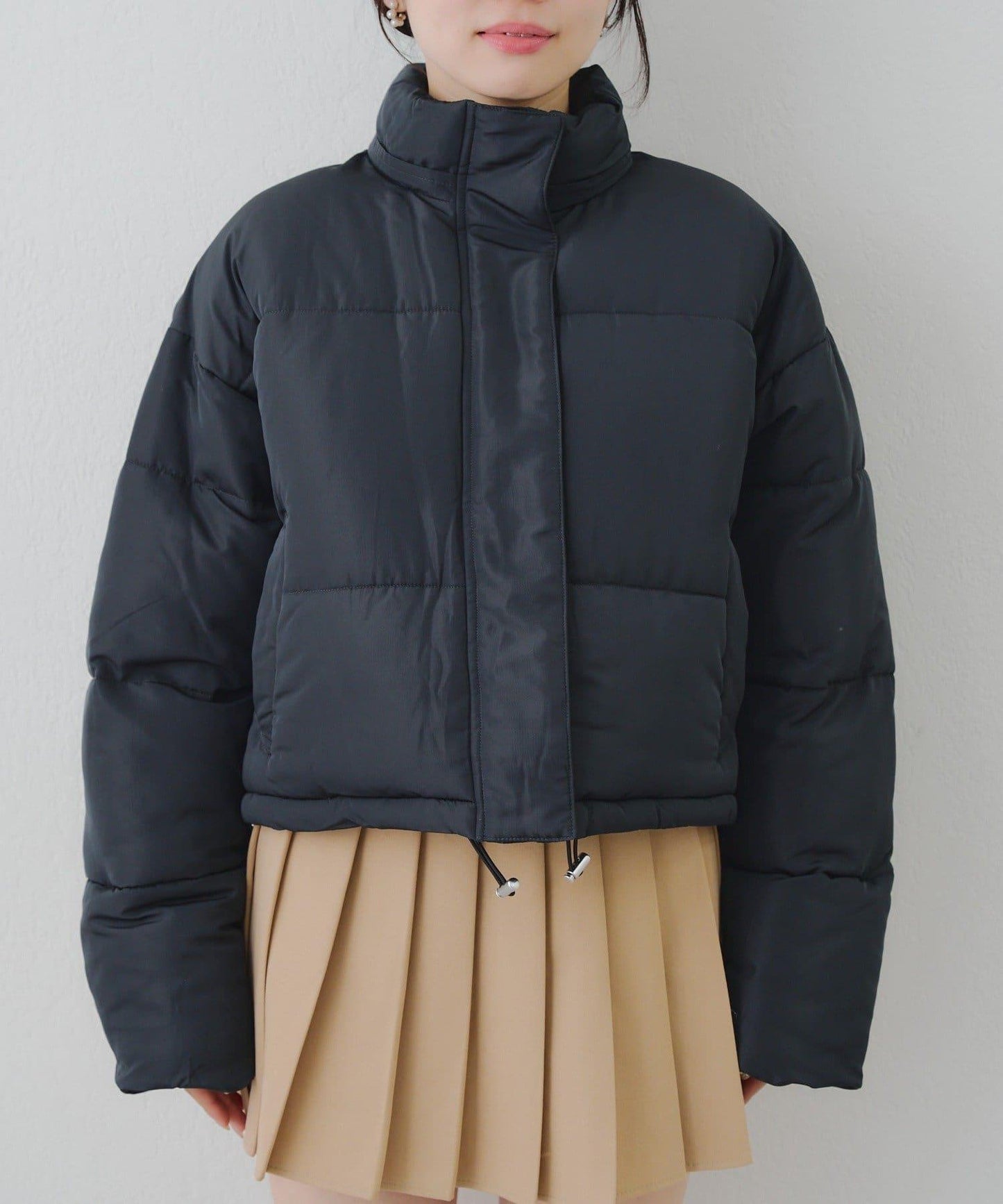 帶仿皮草拉鍊環保羽絨服