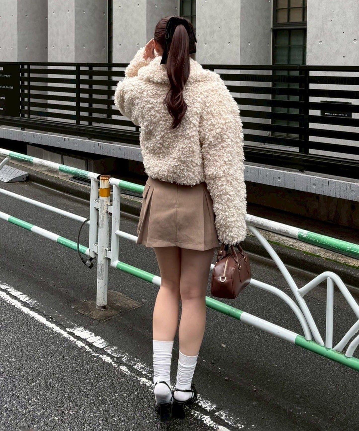 【可選兩種長度！】多功能蝴蝶結短絨夾克【官網！】