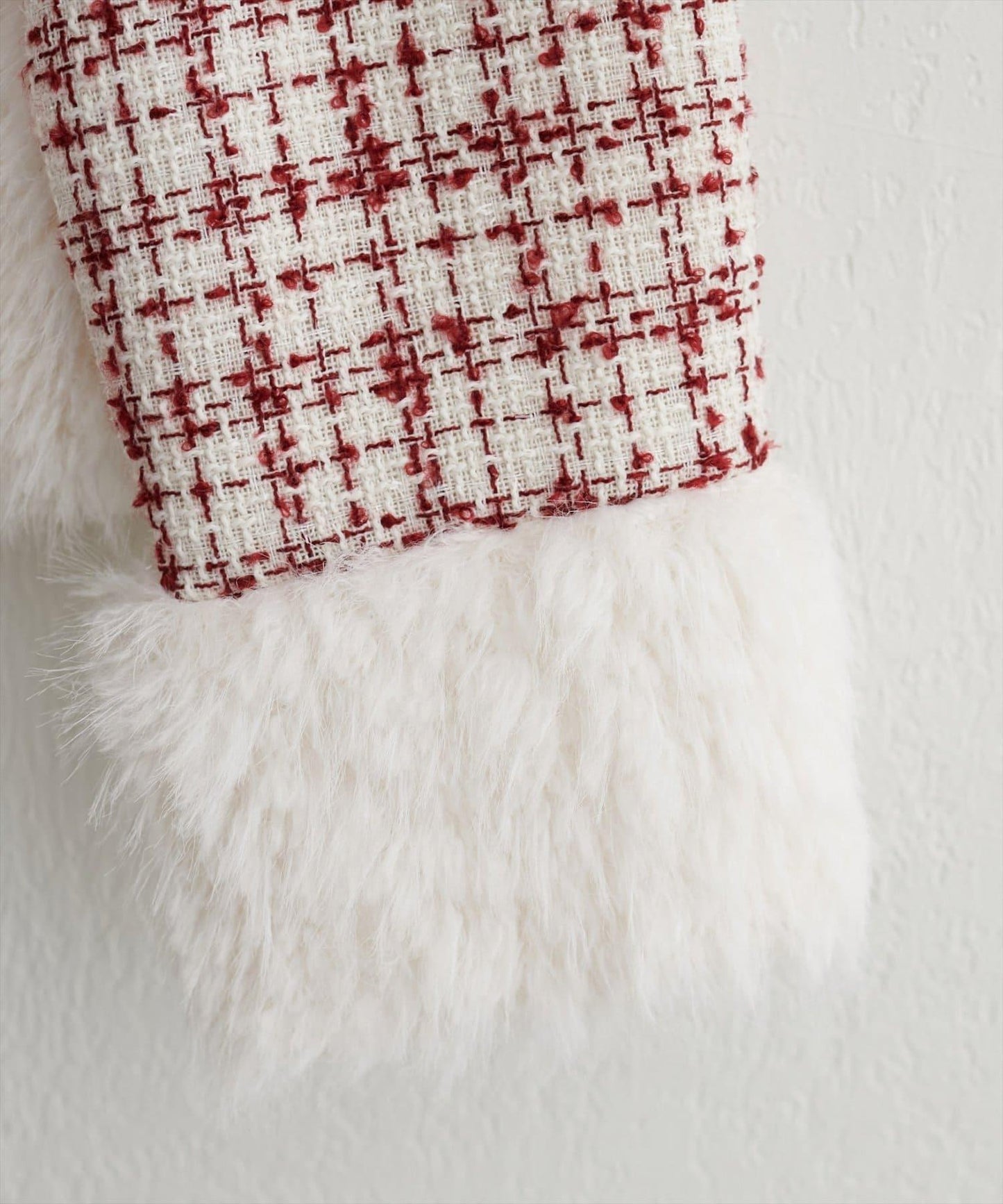 長毛絨花呢夾克