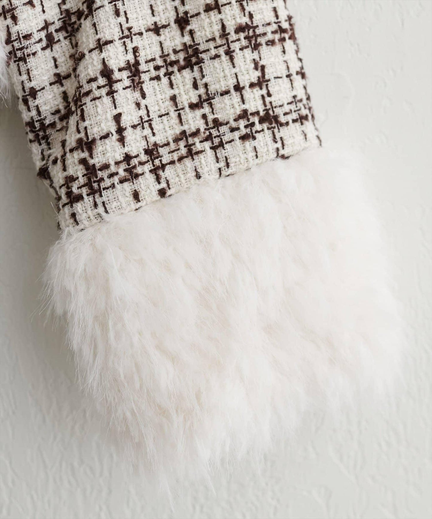 長毛絨花呢夾克