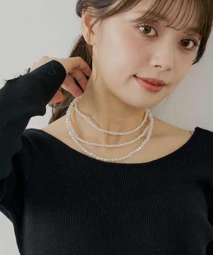 三連珍珠項鍊
