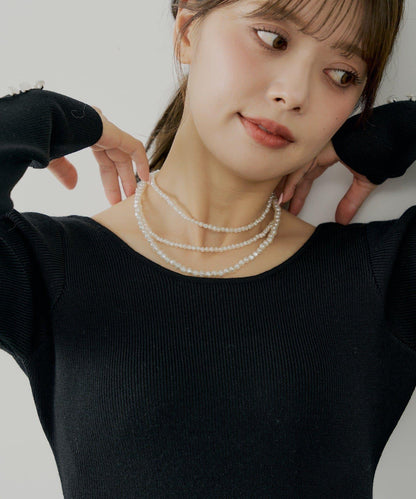 三連珍珠項鍊