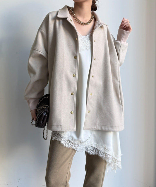 輕質羊毛呢襯衫夾克