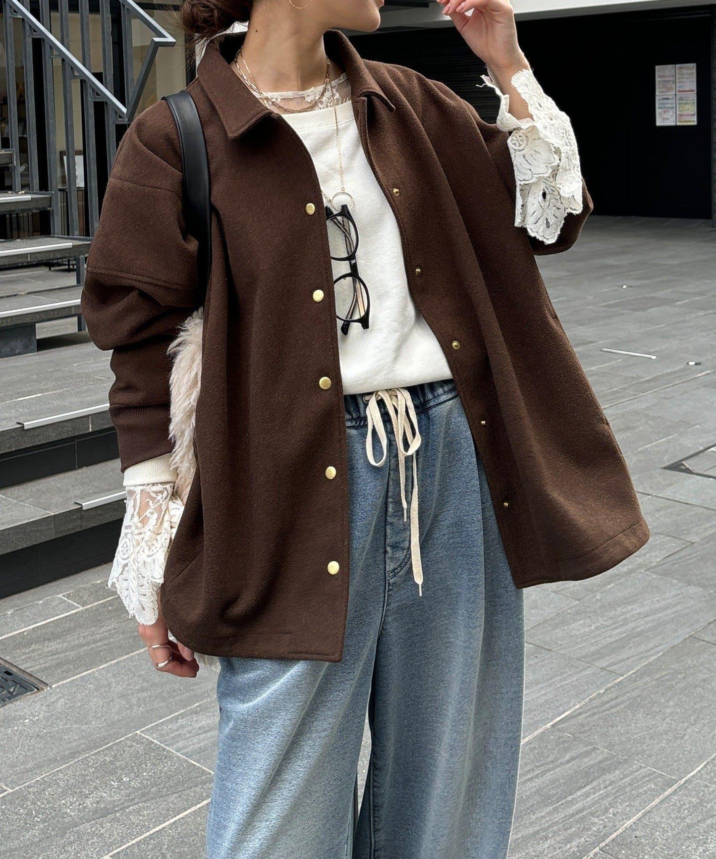 輕質羊毛呢襯衫夾克