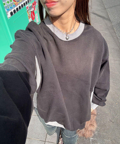 【RePRODUCTION LABEL / リプロダクションレーベル】拼接羅紋套頭衫