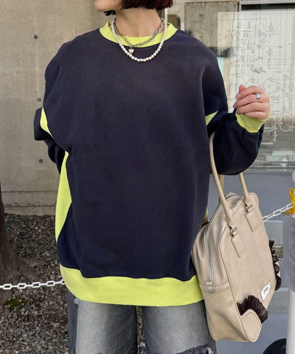 【RePRODUCTION LABEL / リプロダクションレーベル】拼接羅紋套頭衫