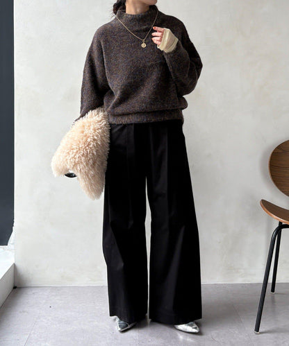 MIX長絨高領套頭衫