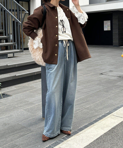 輕質羊毛呢襯衫夾克