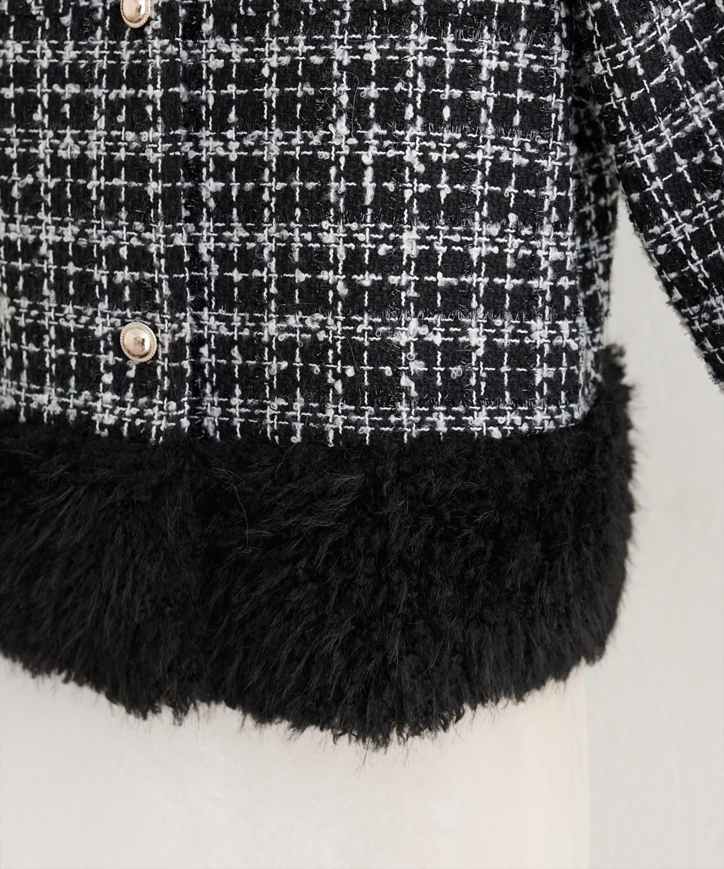 長毛絨花呢夾克