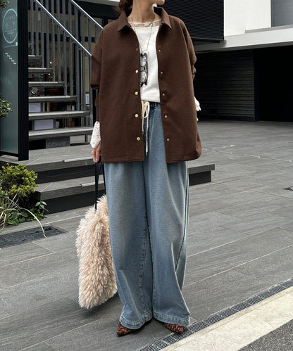 輕質羊毛呢襯衫夾克