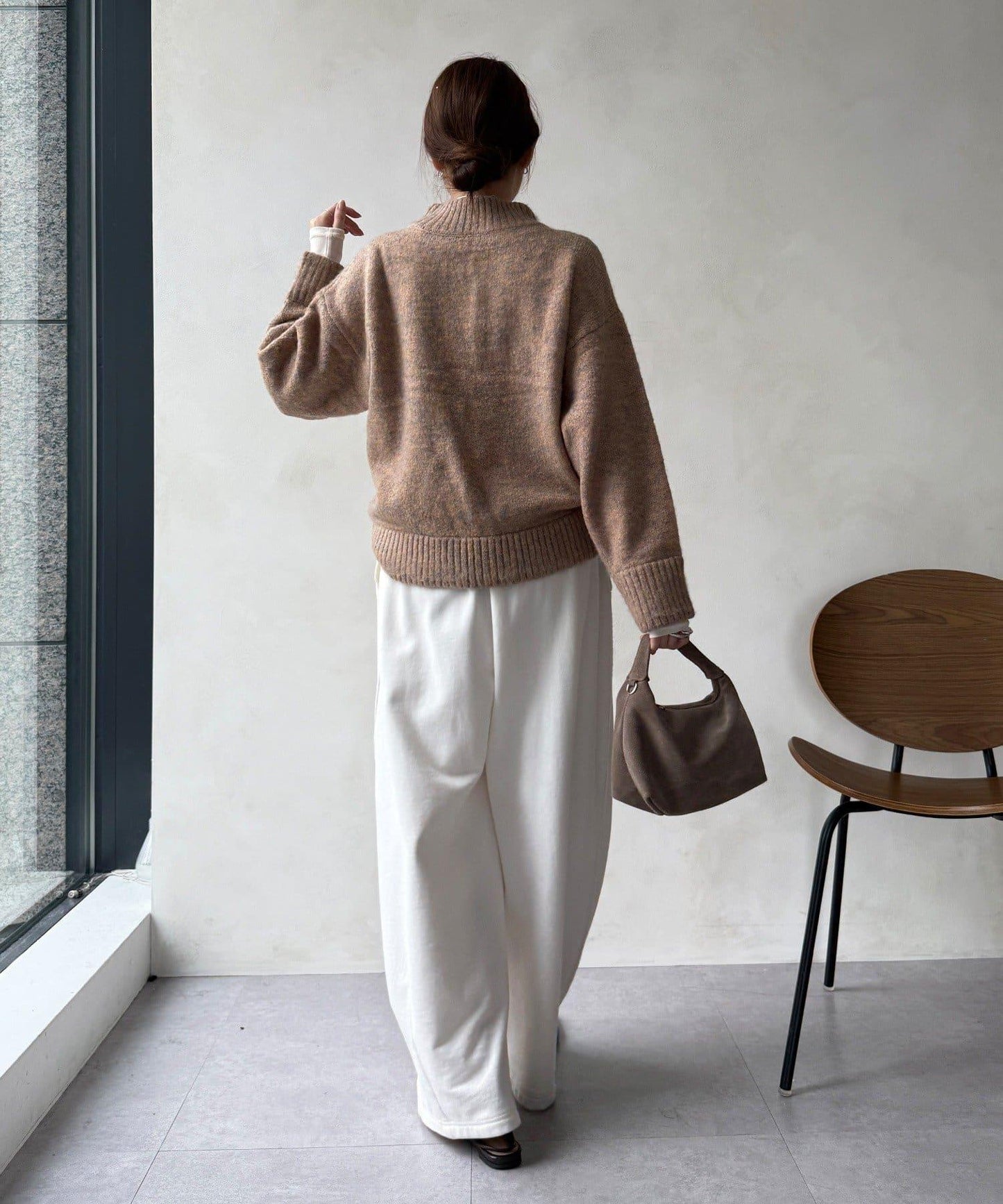 MIX長絨高領套頭衫