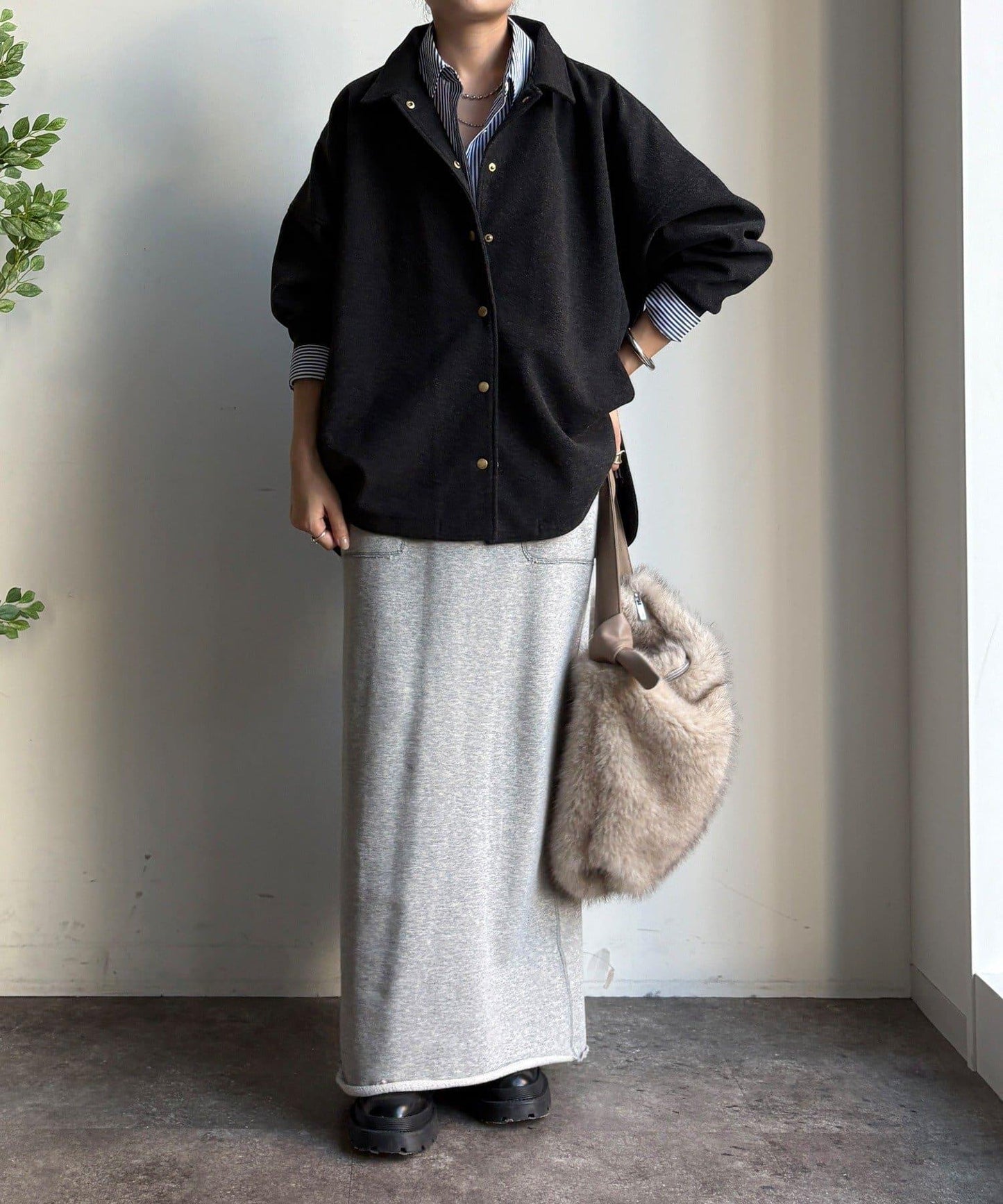 輕質羊毛呢襯衫夾克