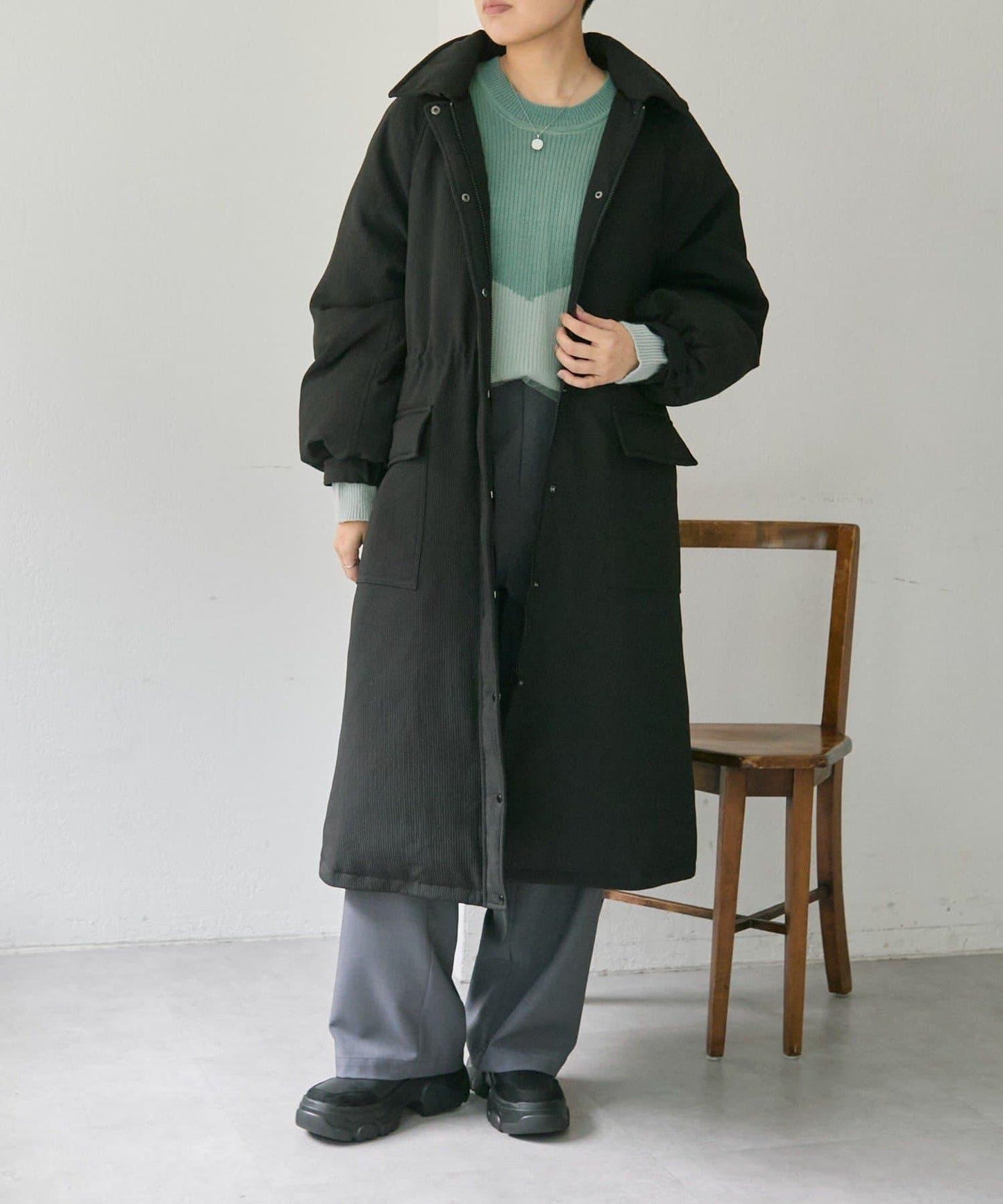 西川可變換廓形/可拆卸帽子/官網限定色回收羽絨長款【SUM1 STYLE(スミスタイル)】