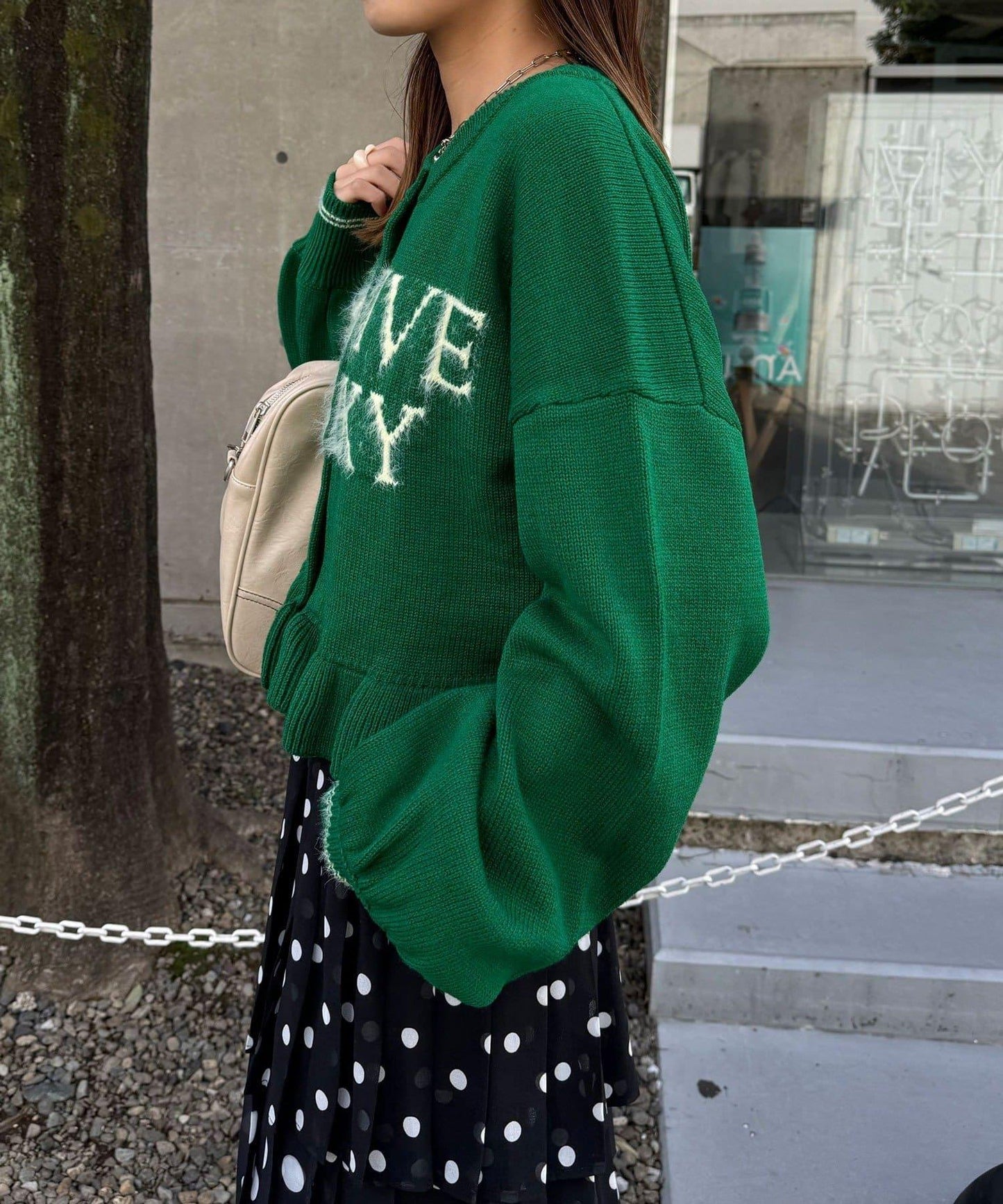 拼色流蘇標誌荷葉邊針織開衫