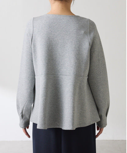 【顯瘦/顯腿長效果】袖部裝飾短款荷葉邊上衣