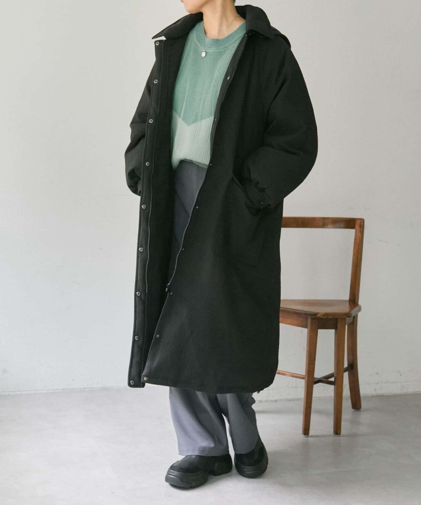 西川可變換廓形/可拆卸帽子/官網限定色回收羽絨長款【SUM1 STYLE(スミスタイル)】