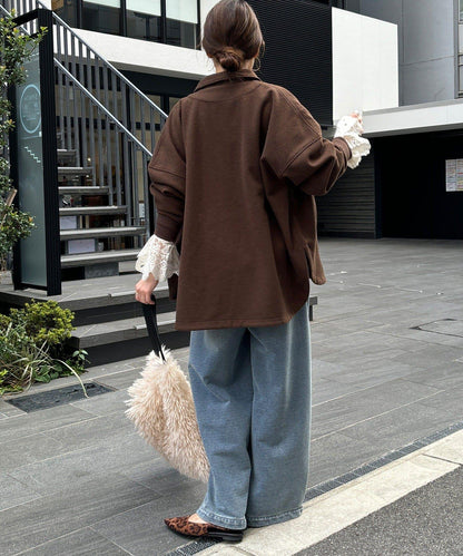 輕質羊毛呢襯衫夾克