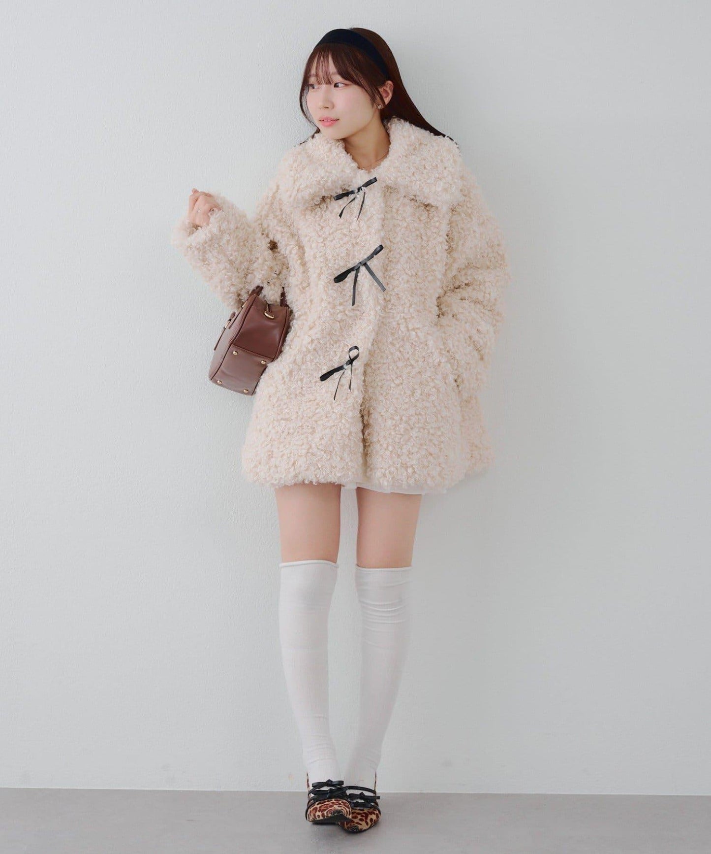 【可選兩種長度！】多功能蝴蝶結短絨夾克【官網！】