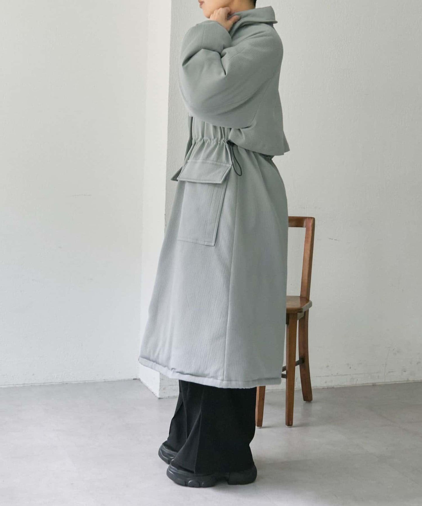 西川可變換廓形/可拆卸帽子/官網限定色回收羽絨長款【SUM1 STYLE(スミスタイル)】