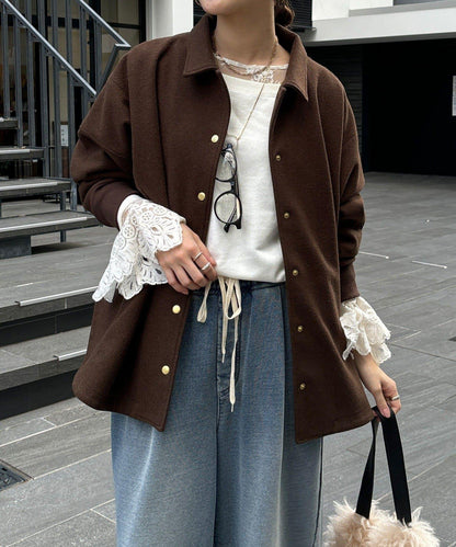 輕質羊毛呢襯衫夾克