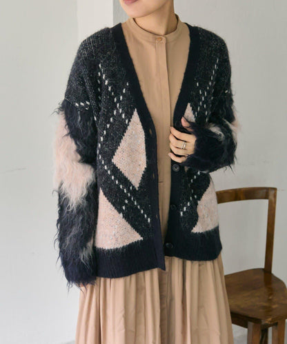 菱格針織開衫【SUM1 STYLE】