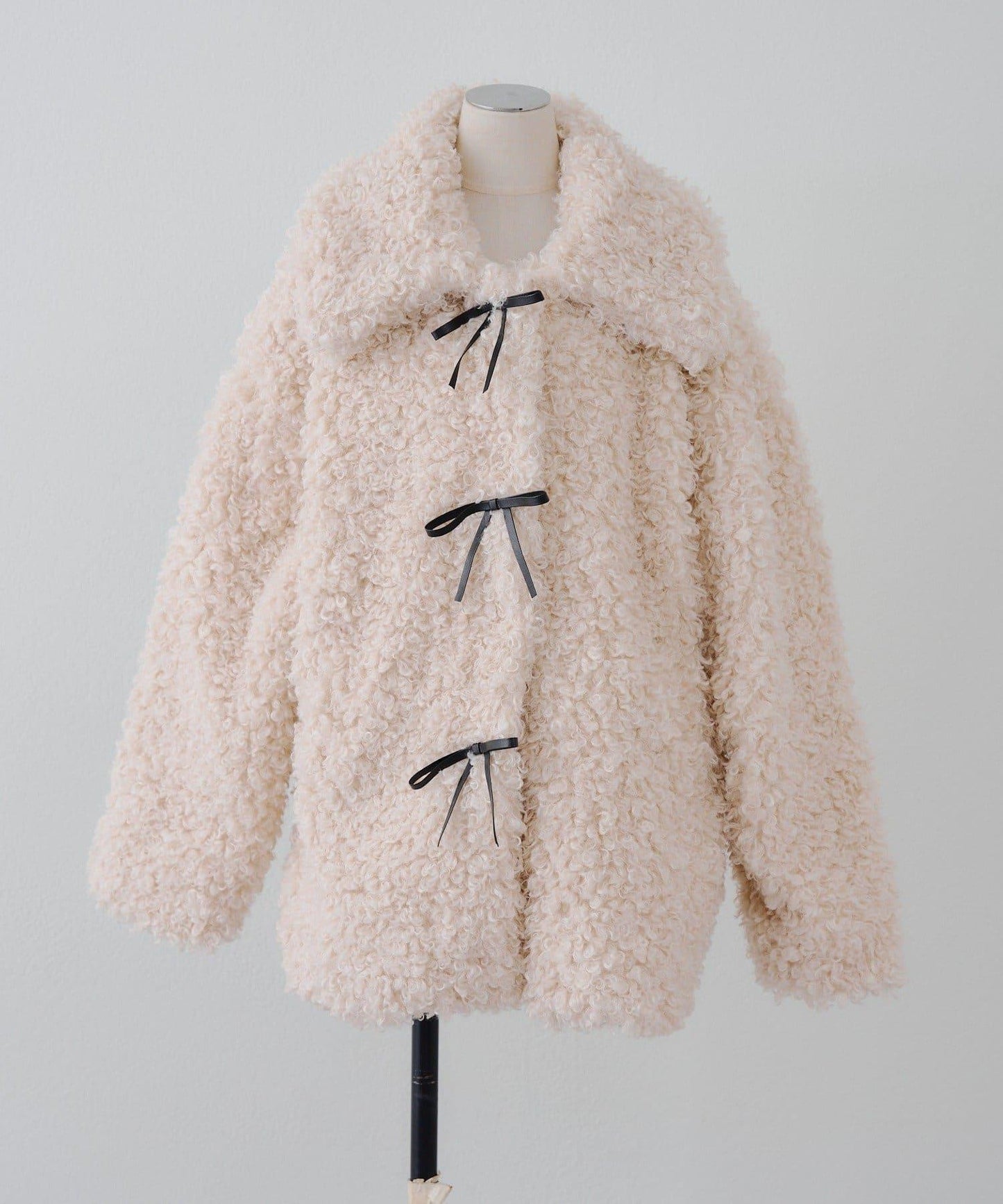 【可選兩種長度！】多功能蝴蝶結短絨夾克【官網！】