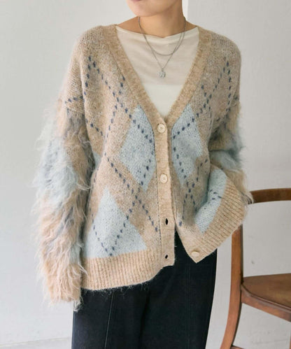 菱格針織開衫【SUM1 STYLE】