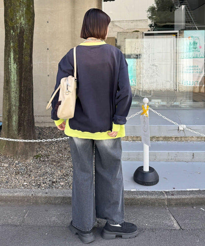 【RePRODUCTION LABEL / リプロダクションレーベル】拼接羅紋套頭衫