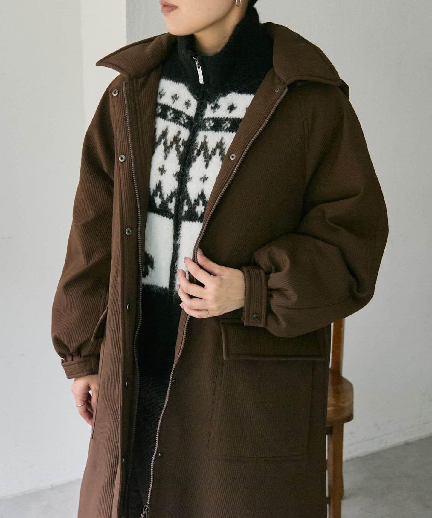 西川可變換廓形/可拆卸帽子/官網限定色回收羽絨長款【SUM1 STYLE(スミスタイル)】