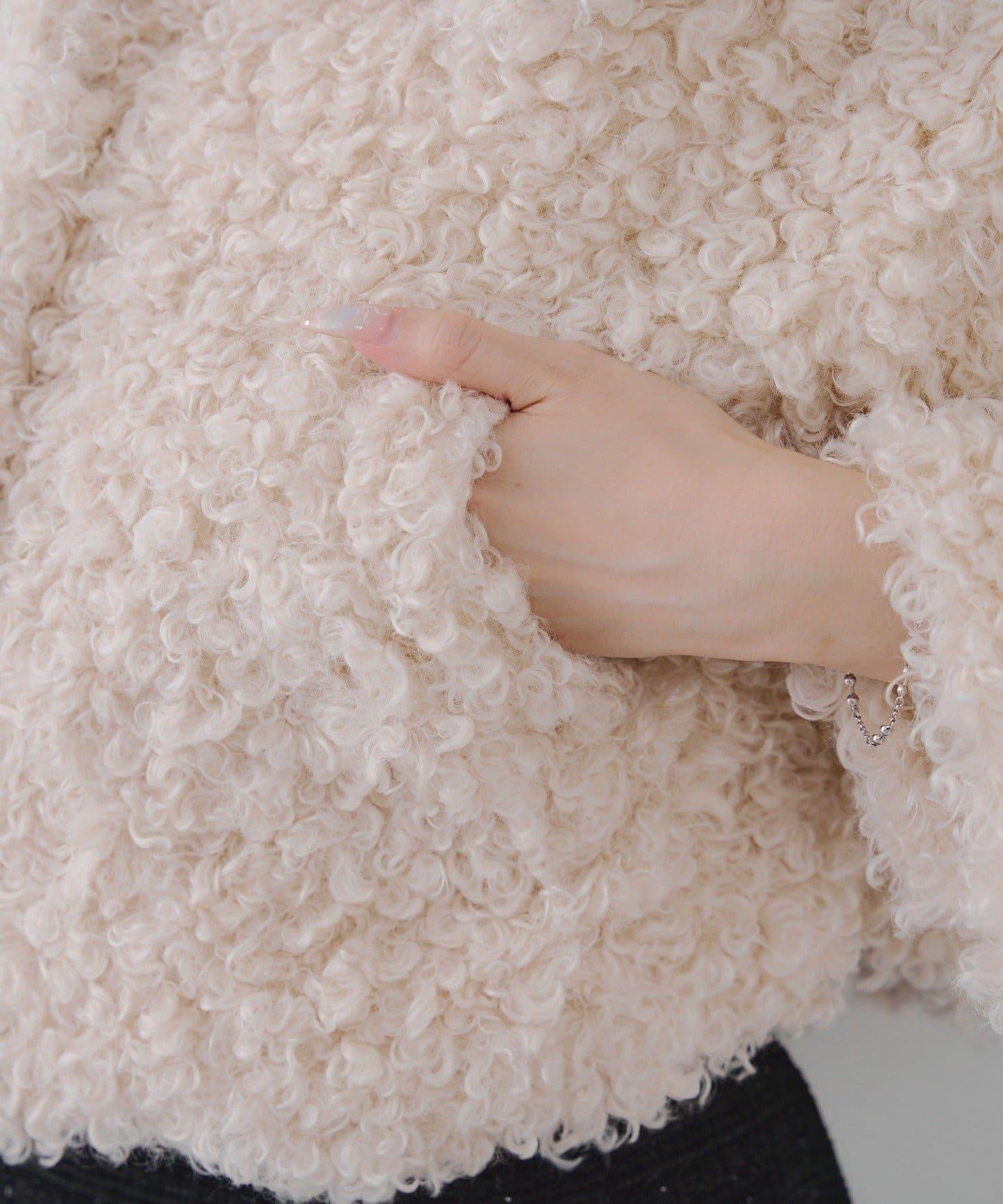 【可選兩種長度！】多功能蝴蝶結短絨夾克【官網！】