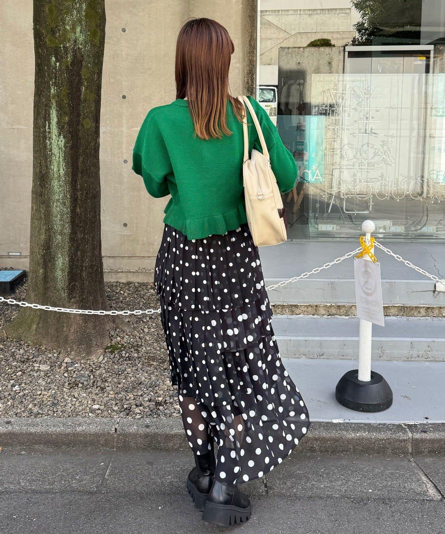 拼色流蘇標誌荷葉邊針織開衫