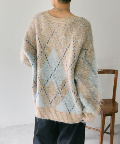 菱格針織開衫【SUM1 STYLE】