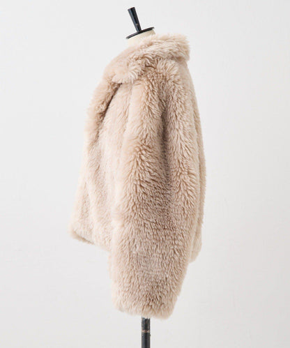 帶內襯/短款仿托斯卡納皮草夾克/毛絨外套【SUM1 STYLE(スミスタイル)】