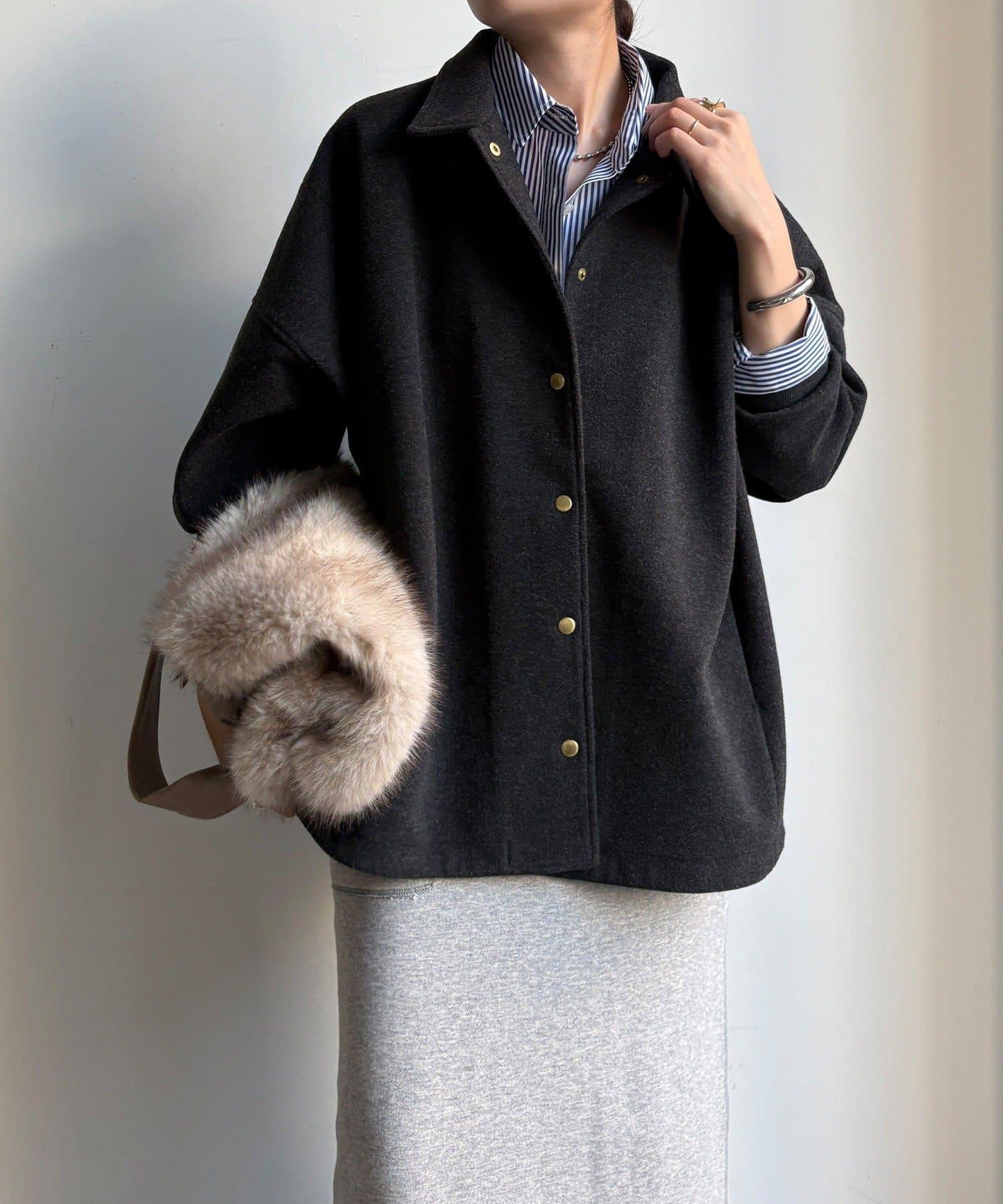 輕質羊毛呢襯衫夾克