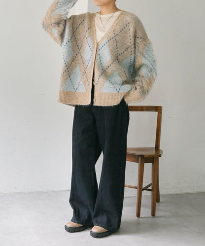 菱格針織開衫【SUM1 STYLE】