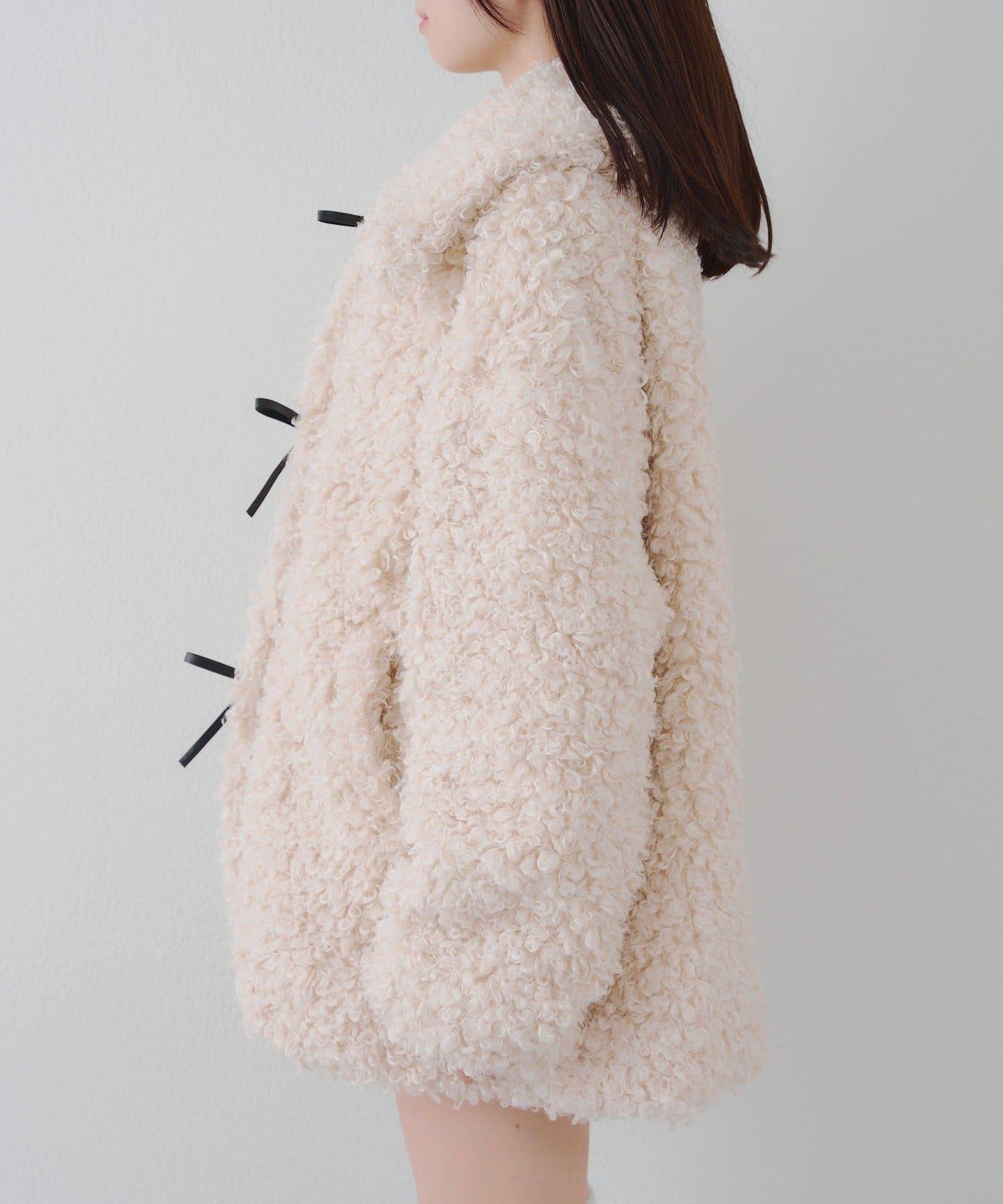 【可選兩種長度！】多功能蝴蝶結短絨夾克【官網！】