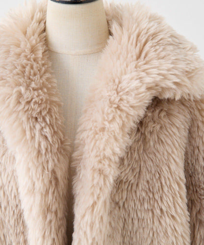 帶內襯/短款仿托斯卡納皮草夾克/毛絨外套【SUM1 STYLE(スミスタイル)】