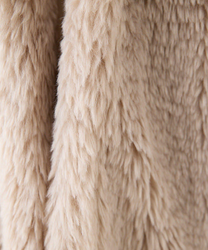 帶內襯/短款仿托斯卡納皮草夾克/毛絨外套【SUM1 STYLE(スミスタイル)】