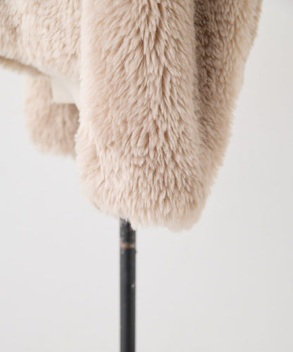 帶內襯/短款仿托斯卡納皮草夾克/毛絨外套【SUM1 STYLE(スミスタイル)】