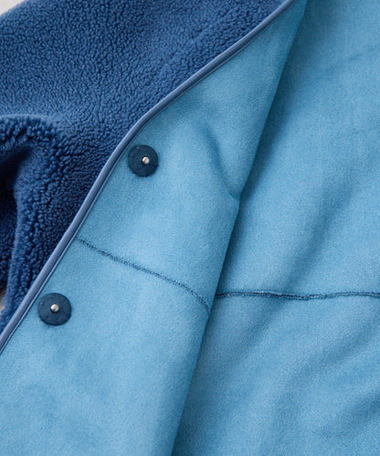 無領羊羔絨長款大衣【SUM1 STYLE(スミスタイル)】