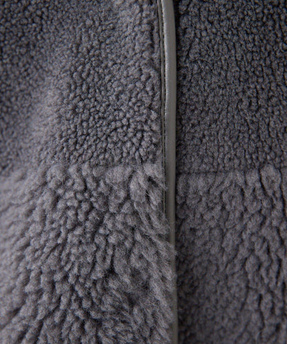 無領羊羔絨長款大衣【SUM1 STYLE(スミスタイル)】