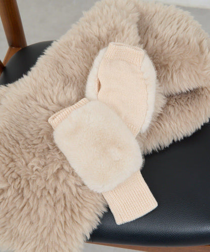 仿皮草手部保暖套