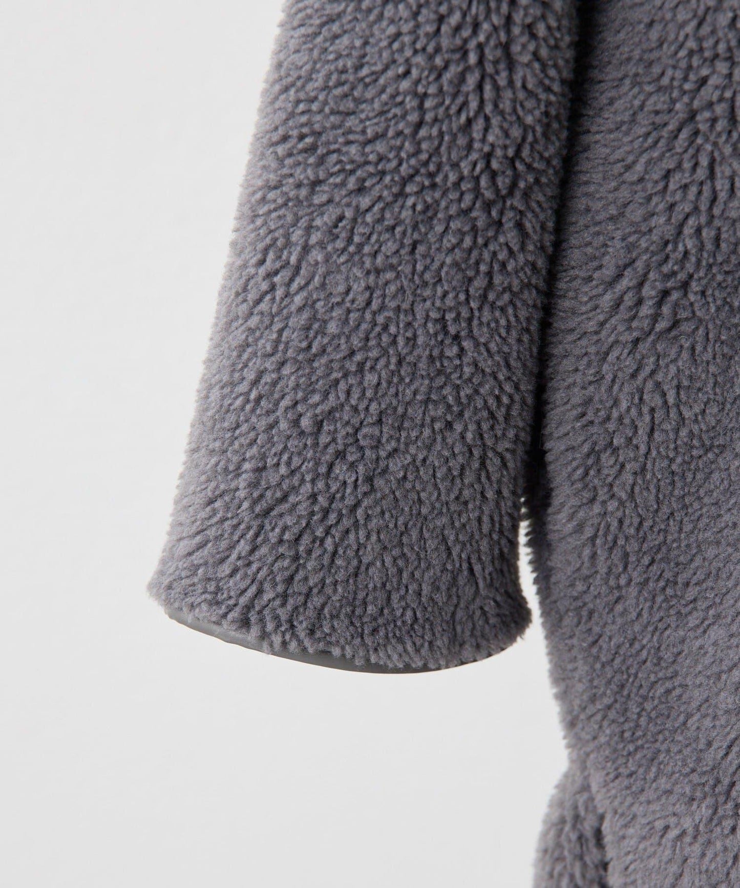 無領羊羔絨長款大衣【SUM1 STYLE(スミスタイル)】