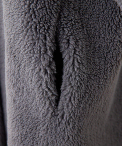 無領羊羔絨長款大衣【SUM1 STYLE(スミスタイル)】