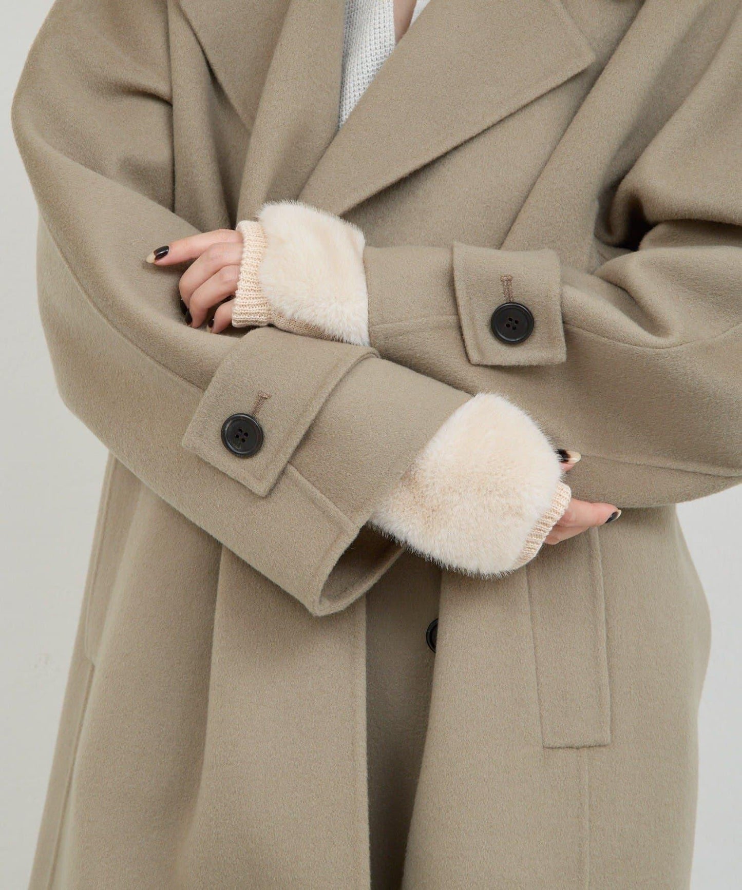 仿皮草手部保暖套