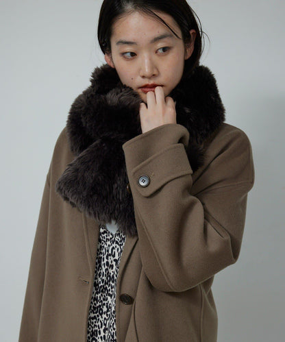 【2秒即可佩戴！】環保仿皮草交叉圍巾