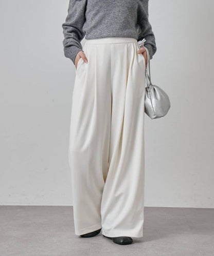雙褶寬鬆長褲